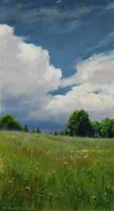 SOLD "Fields of May (Study)," by Renato Muccillo 3 1/4 x 6 - oil on paper $1200 Custom framed