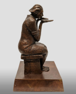 "The Fortune Teller" by Michael Hermesh 12 1/2" (H) x 7 1/2" (L) x 7" (W) - bronze Edition of 15 $5000