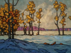 SOLD "Frozen Poplars," by Phil Buytendorp 12 x 16 - oil $1210 Unframed