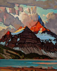 SOLD "Great View, Mt. Assiniboine," by Min Ma 8 x 10 - acrylic $845 Unframed
