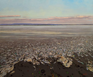 SOLD "High Tide Again, Boundary Bay," by Min Ma 20 x 24 - acrylic $3010 Unframed