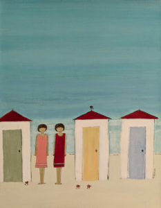 SOLD "The Ladies," by Louise Lauzon 14 x 18 - acrylic $610 Unframed