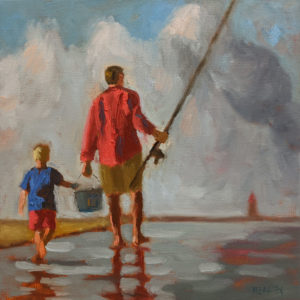 SOLD "Low Tide," by Paul Healey 12 x 12 - oil $600 Unframed