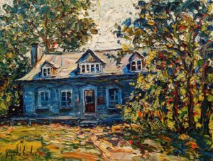 SOLD "La maison à René-Richard, Baie Saint Paul," by Raynald Leclerc 18 x 24 - oil $2500 Unframed