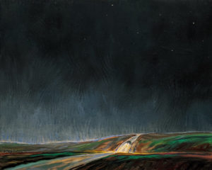 SOLD "Night Road," by Steve Coffey 16 x 20 - oil $1690 Unframed