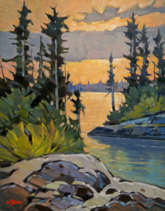 SOLD "North Arm Evening," by Graeme Shaw 11 x 14 - oil $735 Unframed