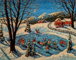 SOLD "Of Decembers Past," by Rod Charlesworth 24 x 30 - oil $2890 (thick canvas wrap)