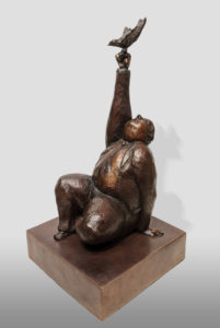 "One True Thing" (small) by Michael Hermesh 16" (H) x 8" (L) x 8" (W) - bronze Edition of 22 $5500