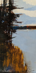 SOLD "Pan Lake," by David Lidbetter 6 x 12 - oil $850 Unframed