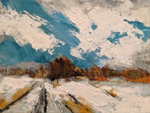 SOLD "Route Perdue" (Study), by Robert P. Roy 9 x 12 - acrylic $560 Unframed