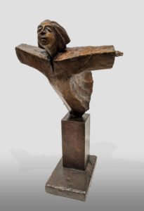 "She Dreamt She Could Fly Again,'" by Michael Hermesh 14" (H) x 6 1/2" (L) x 8" (W) - bronze No. 2 of edition of 15 $4000