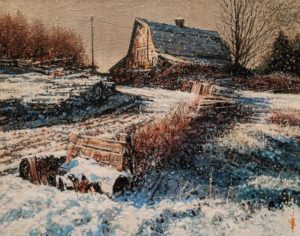 SOLD "Snowbound," by Alan Wylie 11 x 14 - oil $2165 Unframed