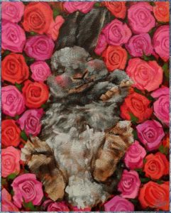 SOLD "Sweet Dreams," by Angie Rees 8 x 10 - acrylic $575 (unframed panel with 1 1/2″ edges)