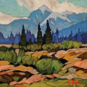 "Valley View," by Graeme Shaw 6 x 6 - oil $440 Unframed