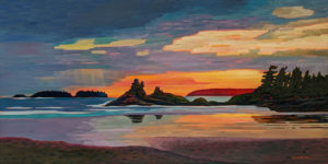 SOLD "Wild Pacific Coast," by Nicholas Bott 24 x 48 - oil $5730 Unframed