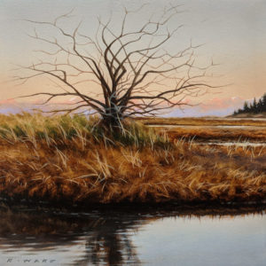 SOLD "Autumn Branches," by Ray Ward 5 x 5 (on 6 x 6 panel) - oil $625 Unframed