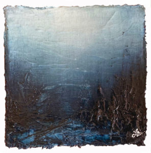 SOLD "Beautiful & Blue - Like Night," by Laura Harris 10 x 10 - acrylic $1000 Unframed