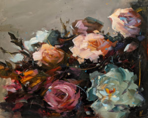 SOLD "Feast of Flowers," by William Liao 16 x 20 - acrylic $1235 Unframed