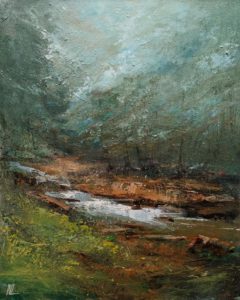 SOLD "Hollow Mountain," by William Liao 16 x 20 - acrylic $1235 Unframed