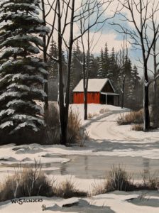SOLD "Ice and Snow," by Bill Saunders 6 x 8 - acrylic $500 Unframed
