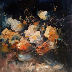 SOLD "Light of Fate," by William Liao 12 x 12 - oil $635 (thick canvas wrap)