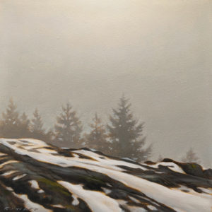 SOLD "Upper Ridge," by Ray Ward 5 x 5 (on 6 x 6 panel) - oil $625 Unframed