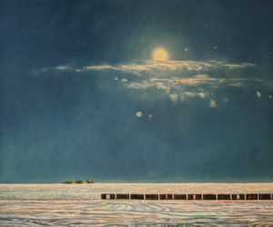 SOLD "December Moon," by Steve Coffey 36 x 48 - oil $3950 Unframed
