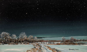 SOLD "Not ready to go home," by Peter Shostak 6 x 10 - oil $1120 Unframed