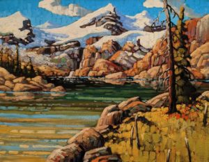 "Glacial Waters, Cariboos," by Rod Charlesworth 14 x 18 - oil $1570 Unframed