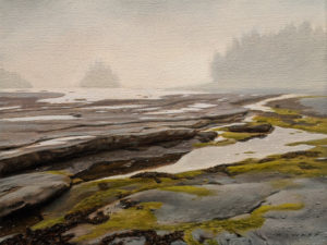 SOLD "Approaching Fog," by Ray Ward 9 x 12 - oil $1125 Unframed