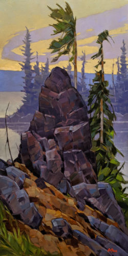"At the Rising," by Graeme Shaw 20 x 40 - oil $2795 Unframed