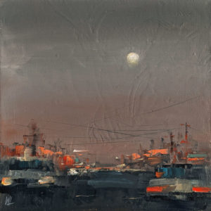 SOLD "Summer Night Breeze," by William Liao 10 x 10 - oil $495 (thick canvas wrap)