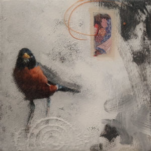 SOLD "A Simple Pleasure," by Nikol Haskova 6 x 6 – mixed media, high-gloss finish $400 (unframed panel with thick edges)