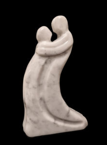 SOLD "The Embrace," by Herb Latreille 17" (H) - Carrera marble $2950