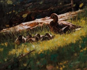 SOLD "Nap Time," by Clement Kwan 16 x 20 - oil $3400 Unframed
