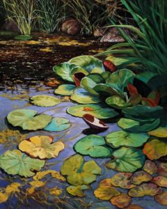 "Pond Life II," by Janice Robertson 24 x 30 - acrylic $2500 Unframed