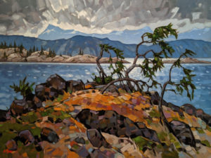 SOLD "Storm Break," by Graeme Shaw 36 x 48 – oil $5000 (thick canvas wrap)