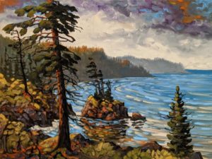 SOLD "Breezy Bay, Pacific Rim," by Rod Charlesworth 18 x 24 - oil $2100 Unframed
