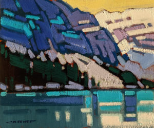 SOLD "Lake Louise Blues," by Cameron Bird 10 x 12 - oil $900 Unframed