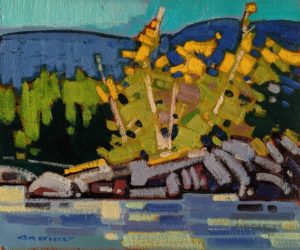 SOLD "Morning Gleam at Port Hardy (Study)," by Cameron Bird 10 x 12 - oil $900 Unframed