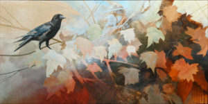 SOLD "Onyx," by Nikol Haskova 24 x 48 - acrylic $3400 (unframed panel with thick edges)