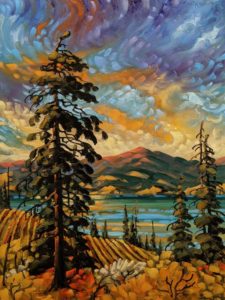 SOLD "September Sky, Okanagan," by Rod Charlesworth 18 x 24 - oil $2100 Unframed
