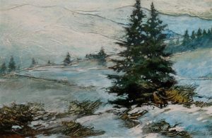 SOLD"Contrast," by David Langevin 13 x 20 - acrylic $1520 Framed