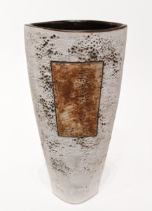 SOLD Vase (LR-278) by Laurie Rolland hand-built ceramic - 12" (H) $200