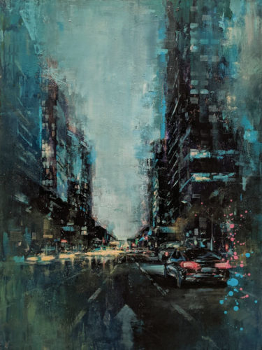 "Blue City," William Liao 30 x 40 - acrylic $4200 Unframed
