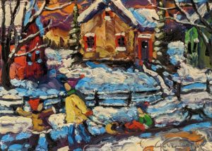SOLD "The Days Are Short," by Rod Charlesworth 5 x 7 - oil $475 Unframed