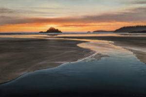 SOLD "Evening Sky, West Coast," by Ray Ward 24 x 36 - oil $4550 Unframed