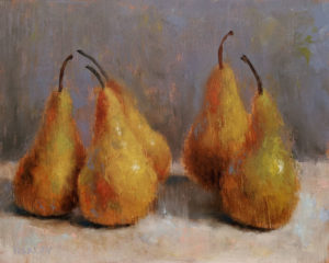 SOLD "Five Pears," by Paul Healey 8 x 10 - oil $450 Unframed