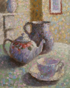 SOLD "Flowered Teapot," by Paul Healey 8 x 10 - oil $450 Unframed