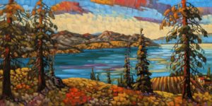 "Okanagan Panorama," by Rod Charlesworth 18 x 36 - oil $2890 Unframed